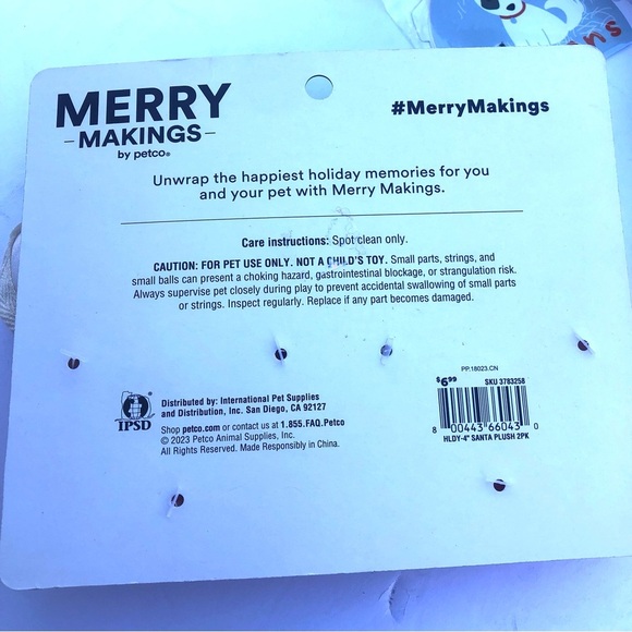 NWT Dog Christmas socking toys elf collar S/M - Picture 6 of 9